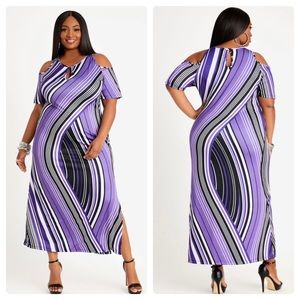 Ombré Stripe Maxi Dress Size 30/32W